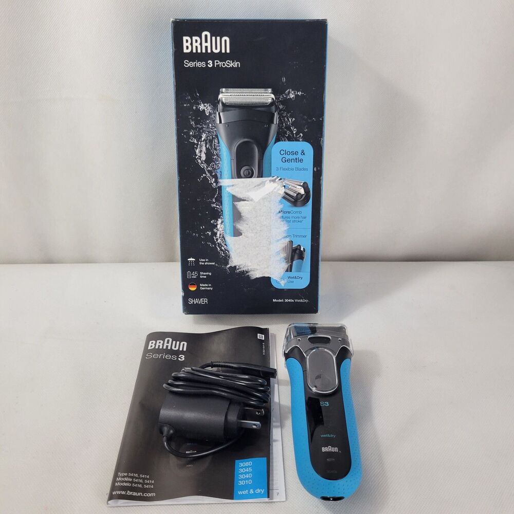 Braun Electric Series 3 Razor with Precision Trimmer 3040s Wet & Dry Shaver